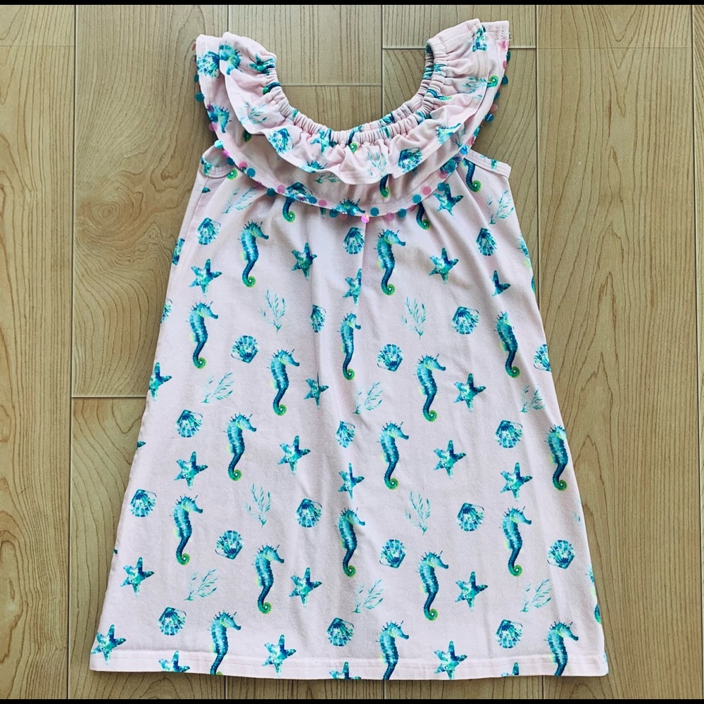 Haven Girl Nautical Print Pink Dress